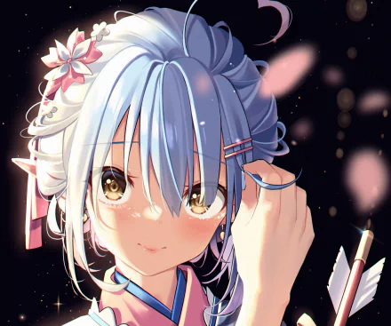 hololive Yukihana Lamy Anime Virtual Youtuber HD Desktop Wallpaper | Background Image