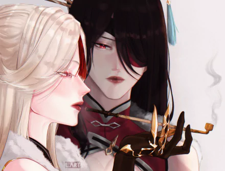 Beidou (Genshin Impact) Ningguang (Genshin Impact) video game Genshin Impact HD Desktop Wallpaper | Background Image