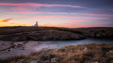 Brittany France man made lighthouse HD Desktop Wallpaper | Background Image