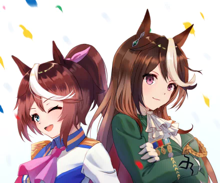 Tokai Teio Symboli Rudolf Anime Uma Musume: Pretty Derby HD Desktop Wallpaper | Background Image