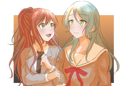 Lisa Imai Sayo Hikawa Anime BanG Dream! Girls Band Party! HD Desktop Wallpaper | Background Image