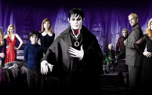 Michelle Pfeiffer Jonny Lee Miller Johnny Depp Jackie Earle Haley Helena Bonham Carter Eva Green Chloë Grace Moretz Bella Heathcote movie dark shadows HD Desktop Wallpaper | Background Image