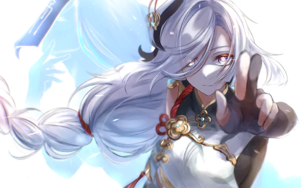 Shenhe (Genshin Impact) video game Genshin Impact HD Desktop Wallpaper | Background Image