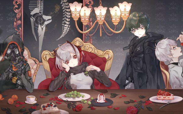 Skullshatterer (Arknights) W (Arknights) Mephisto (Arknights) Faust (Arknights) video game Arknights HD Desktop Wallpaper | Background Image