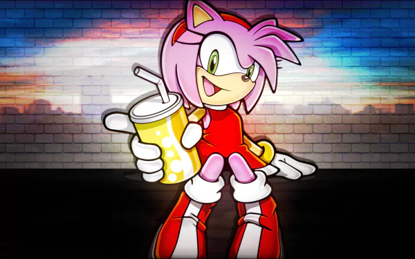  Amy Rose with the lemonade by Light-Rock by Light-Rock