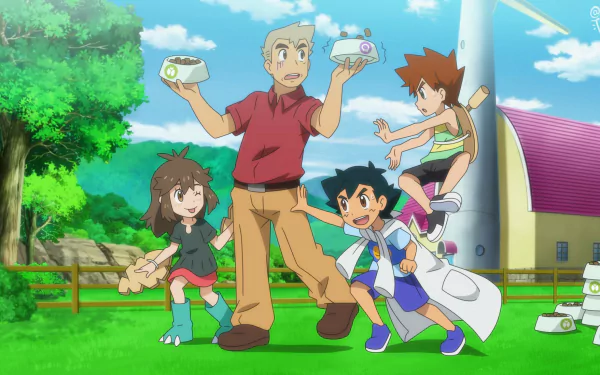 Gary Oak (Pokémon) Professor Oak (Pokémon) Ash Ketchum Anime Pokemon HD Desktop Wallpaper | Background Image