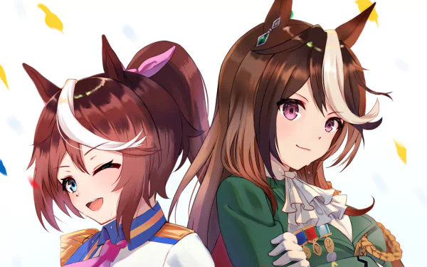Tokai Teio Symboli Rudolf Anime Uma Musume: Pretty Derby HD Desktop Wallpaper | Background Image
