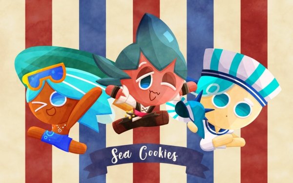 Video Game Cookie Run: OvenBreak Cookie Run Peppermint Cookie Sorbet Shark Cookie Soda Cookie HD Wallpaper | Background Image
