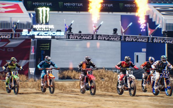 Video Game Monster Energy Supercross - The Official Videogame 5 Motocross HD Wallpaper | Background Image