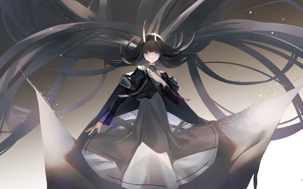 Anime Azur Lane Noshiro Purple Eyes Long Hair HD Wallpaper | Background Image
