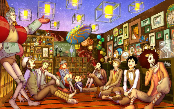 Franky (One Piece) Usopp (One Piece) Roronoa Zoro Nami (One Piece) Tony Tony Chopper Nico Robin Sanji (One Piece) Monkey D. Luffy Brook (One Piece) One Piece: Two Years Later Anime One Piece HD Desktop Wallpaper | Background Image