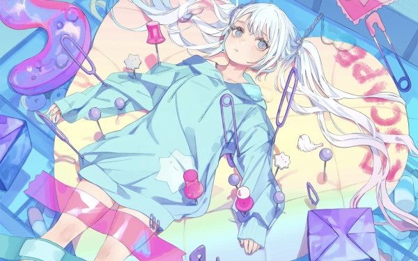 Anime Girl White Hair HD Wallpaper | Background Image