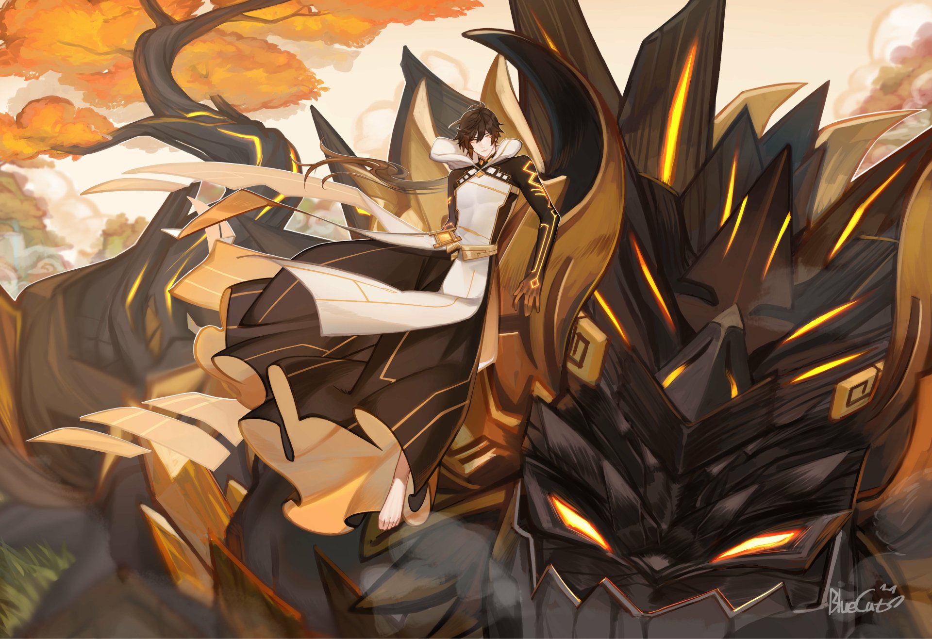 Download Zhongli (Genshin Impact) Rex Lapis Video Game Genshin Impact 4k Ultra HD Wallpaper