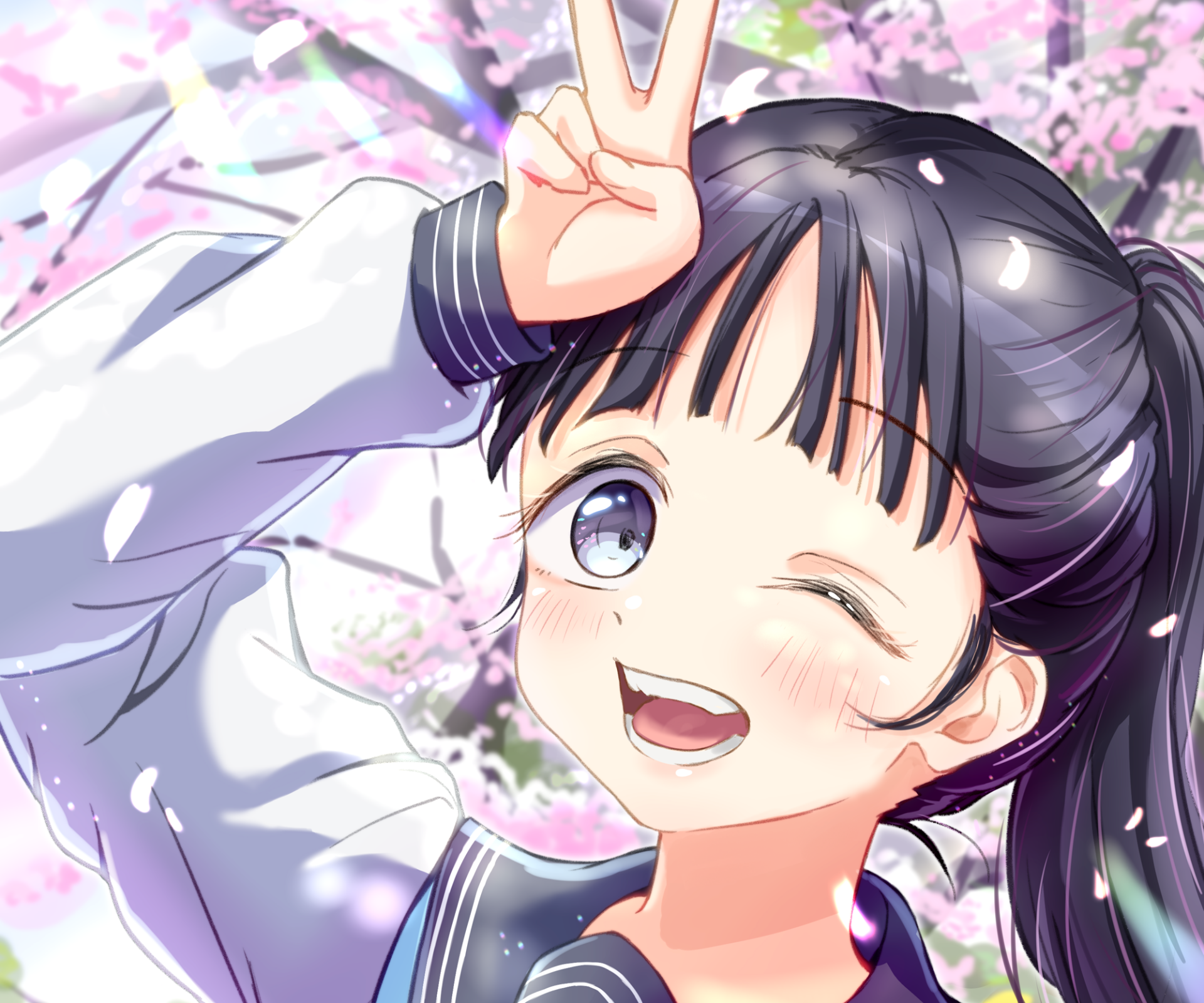 Download Komichi Akebi Anime Akebi's Sailor Uniform HD Wallpaper by fluno