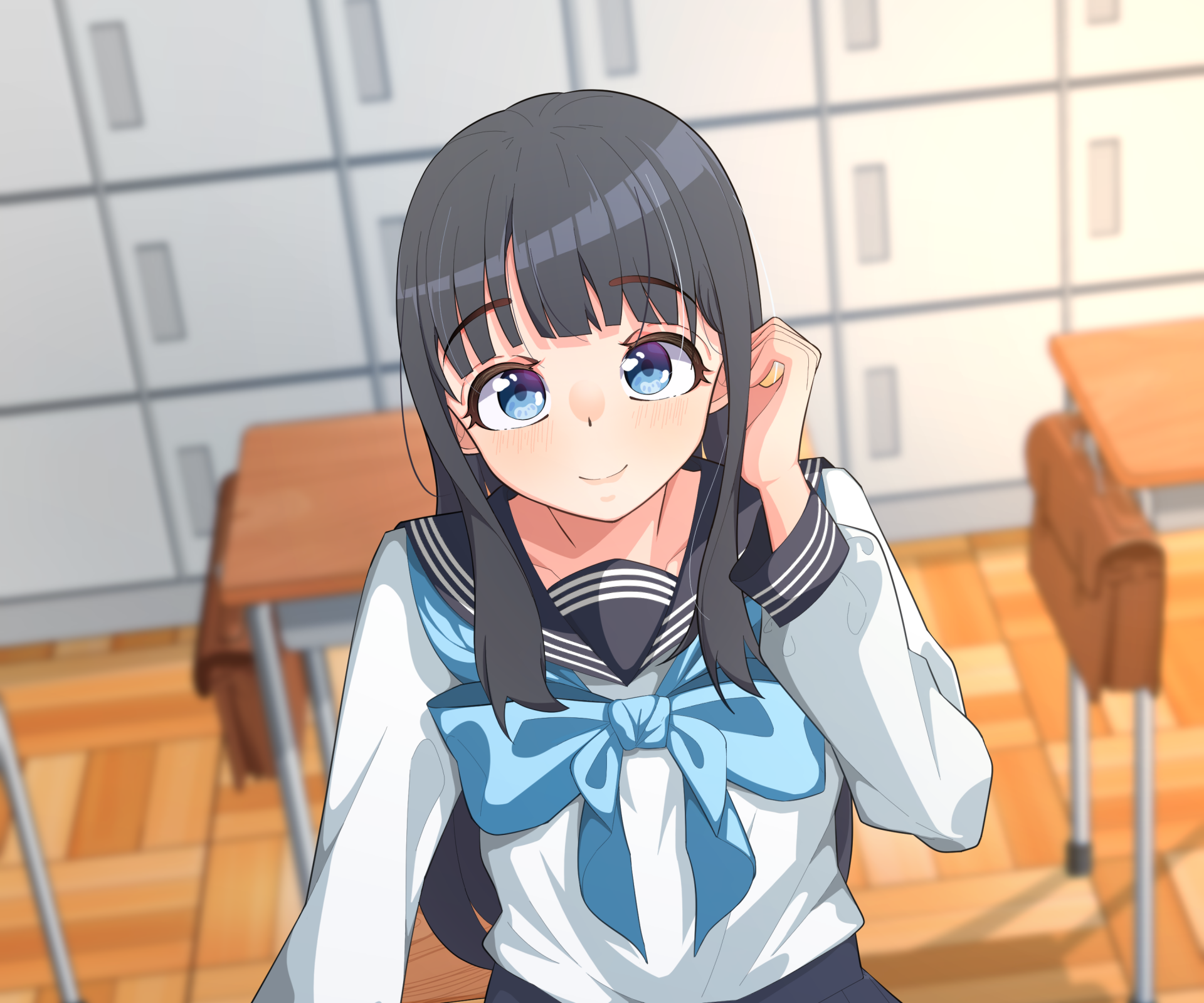 Download Komichi Akebi Anime Akebi's Sailor Uniform HD Wallpaper by なおすみ