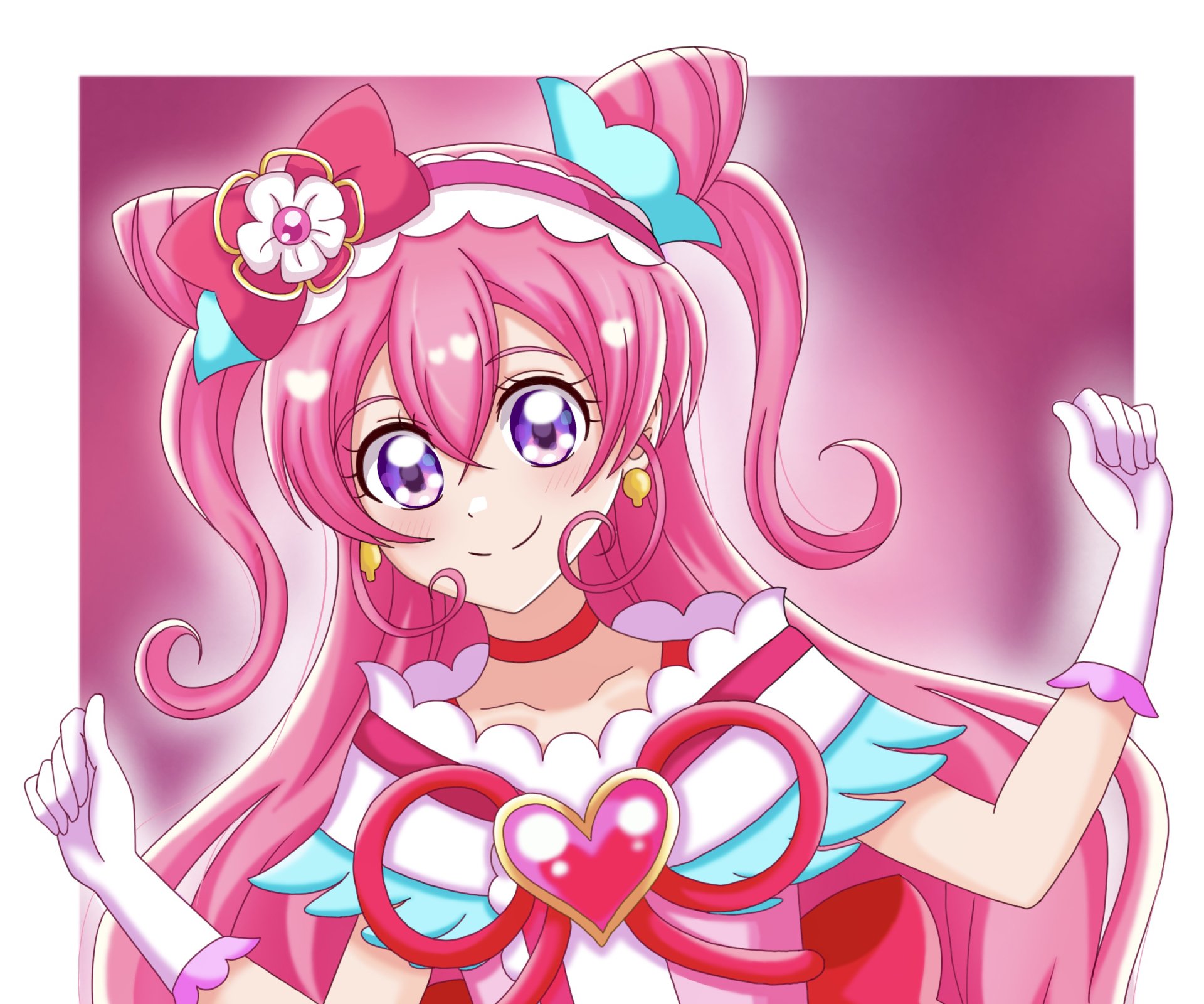 Download Nagomi Yui Cure Precious Anime Delicious Party Precure HD Wallpaper
