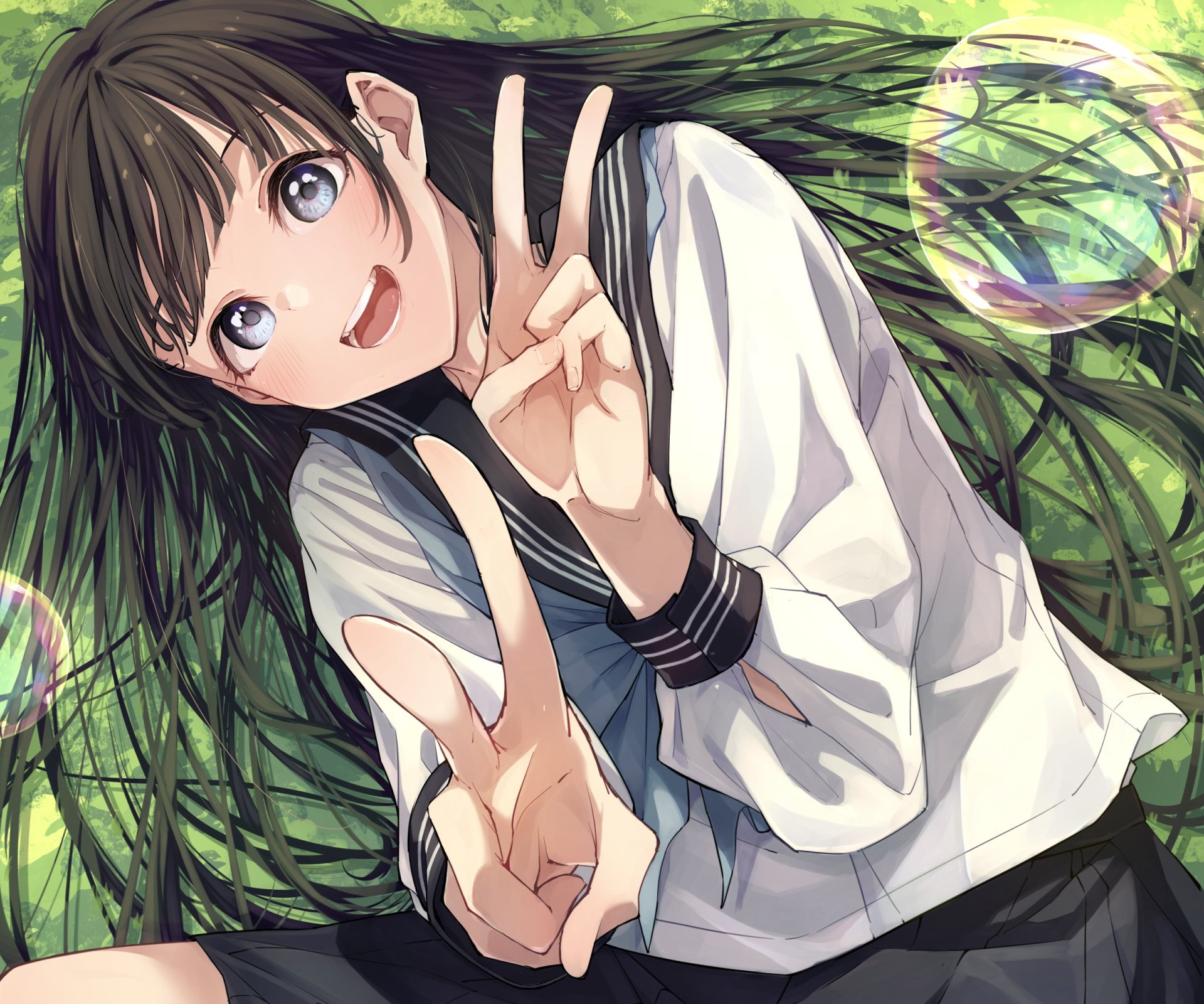 Download Komichi Akebi Anime Akebi's Sailor Uniform HD Wallpaper by たまごサンド