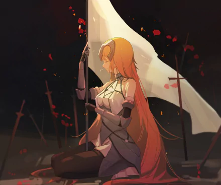 Joan of Arc Anime Fate/Grand Order HD Desktop Wallpaper | Background Image