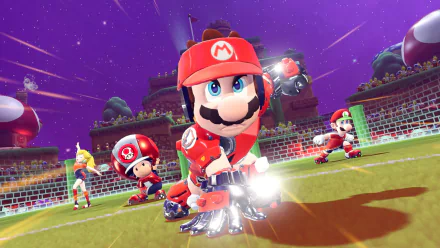 Toad (Mario) Mario video game Mario Strikers: Battle League HD Desktop Wallpaper | Background Image