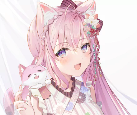 hololive Hakui Koyori Anime Virtual Youtuber HD Desktop Wallpaper | Background Image