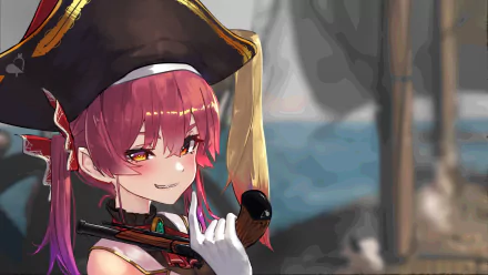 hololive Houshou Marine Anime Virtual Youtuber HD Desktop Wallpaper | Background Image