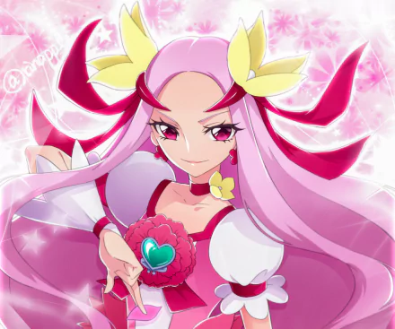 Kaoruko Hanasaki Cure Flower Anime Heartcatch Precure! HD Desktop Wallpaper | Background Image