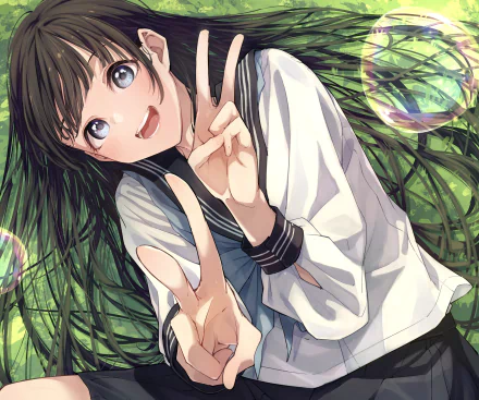 Komichi Akebi Anime Akebi's Sailor Uniform HD Desktop Wallpaper | Background Image