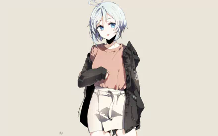 Dennou Shojo Siro Anime Virtual Youtuber HD Desktop Wallpaper | Background Image