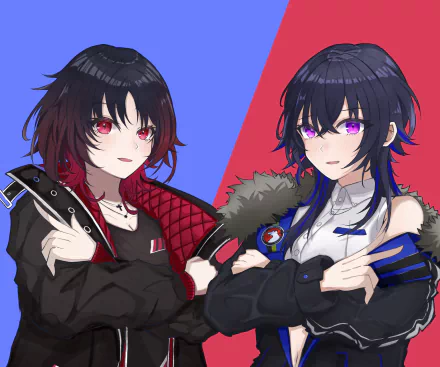 Lupinus Virtual Games Ren Kisaragi VSPO! Ichinose Uruha Anime Virtual Youtuber HD Desktop Wallpaper | Background Image