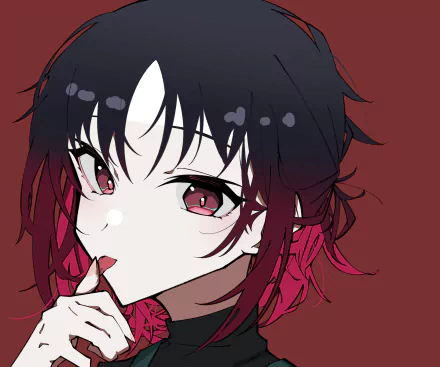 VSPO! Kisaragi Ren Iris Black Games Anime Virtual Youtuber HD Desktop Wallpaper | Background Image