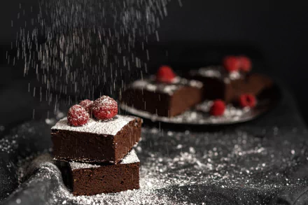 still life food brownie HD Desktop Wallpaper | Background Image