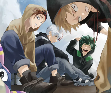 Shoto Todoroki Rody Soul Izuku Midoriya Katsuki Bakugou Anime My Hero Academia HD Desktop Wallpaper | Background Image