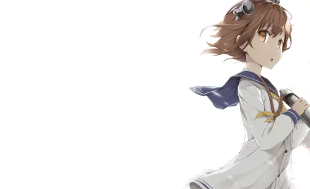 school uniform Yukikaze (Kancolle) Anime Kantai Collection HD Desktop Wallpaper | Background Image