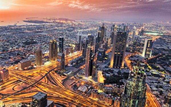 Man Made Dubai Cities United Arab Emirates Cityscape Skyscraper HD Wallpaper | Background Image