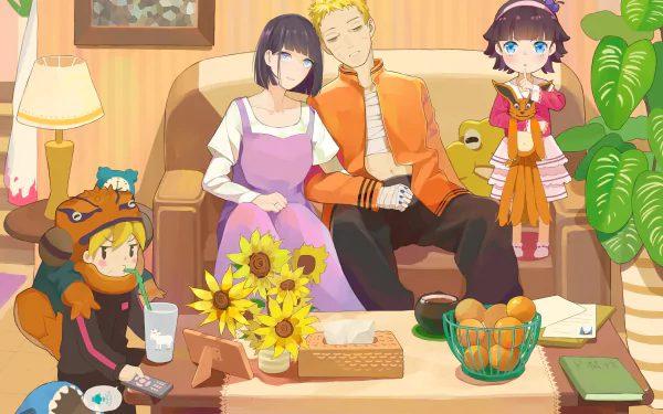 Himawari Uzumaki Naruto Uzumaki Hinata Hyuga Boruto Uzumaki Anime Boruto Naruto & Hinata HD Desktop Wallpaper | Background Image