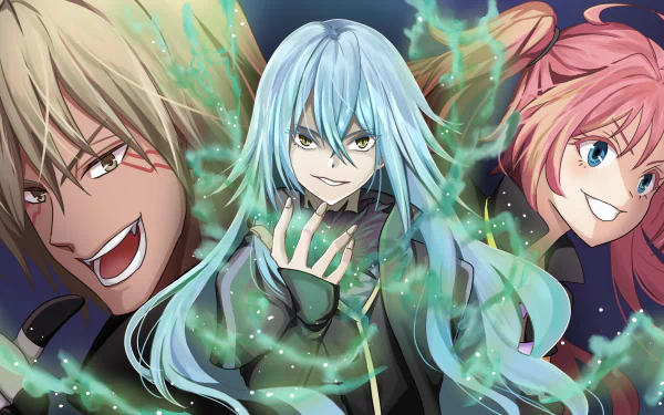 Milim Nava Veldora Tempest Rimuru Tempest Anime That Time I Got Reincarnated as a Slime HD Desktop Wallpaper | Background Image