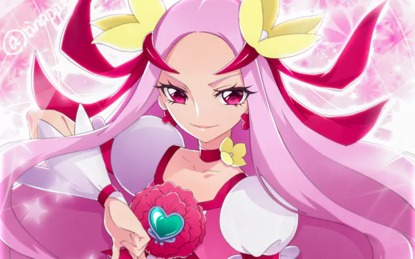 Kaoruko Hanasaki Cure Flower Anime Heartcatch Precure! HD Desktop Wallpaper | Background Image
