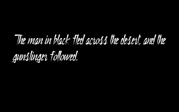 The man in black by Stephen King