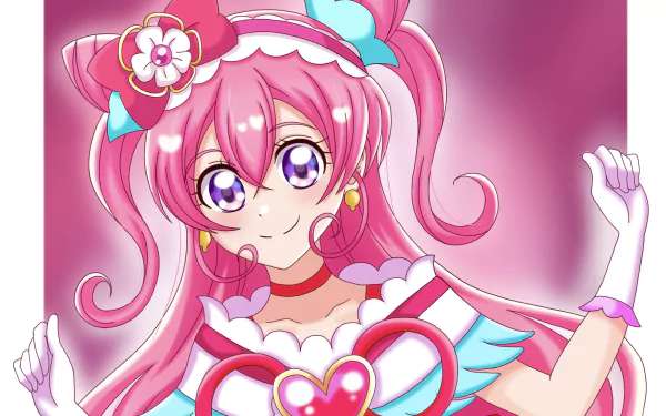 Nagomi Yui Cure Precious Anime Delicious Party Precure HD Desktop Wallpaper | Background Image