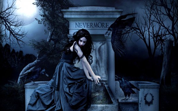 Dark Gothic Raven Grave HD Wallpaper | Background Image