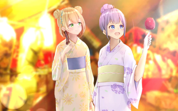 kimono Nun Bora VSPO! Kurumi Noah Iris Black Games Anime Virtual Youtuber HD Desktop Wallpaper | Background Image