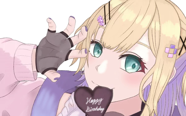 VSPO! Kurumi Noah Iris Black Games Anime Virtual Youtuber HD Desktop Wallpaper | Background Image