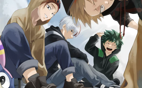 Shoto Todoroki Rody Soul Izuku Midoriya Katsuki Bakugou Anime My Hero Academia HD Desktop Wallpaper | Background Image