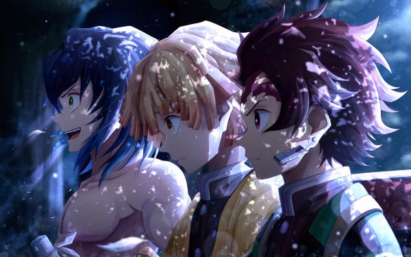 Anime Demon Slayer: Kimetsu no Yaiba Tanjiro Kamado Zenitsu Agatsuma Inosuke Hashibira HD Wallpaper | Background Image