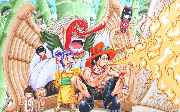 Tenguyama Hitetsu Portgas D. Ace O-Tama (One Piece) Anime One Piece HD Desktop Wallpaper | Background Image
