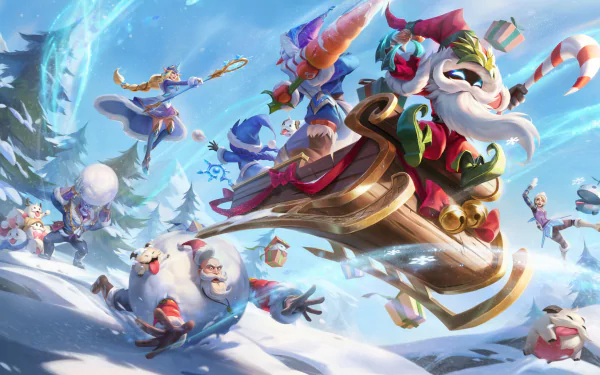 Veigar (League Of Legends) Soraka (League Of Legends) Poro (League Of Legends) Orianna (League Of Legends) Master Yi (League Of Legends) Lulu (League Of Legends) Dr. Mundo (League Of Legends) Braum (League Of Legends) video game League of Legends: Wild Rift HD Desktop Wallpaper | Background Image