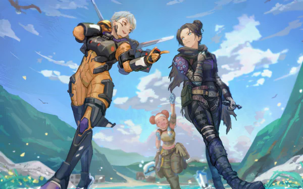 Lifeline (Apex Legends) Valkyrie (Apex Legends) Wraith (Apex Legends) video game Apex Legends HD Desktop Wallpaper | Background Image