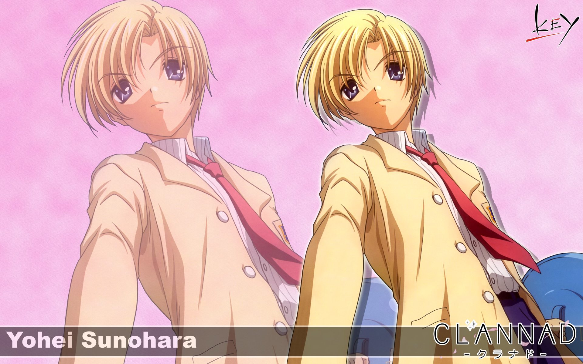 Youhei Sunohara from Clannad, a popular anime character, set as a desktop wallpaper.
