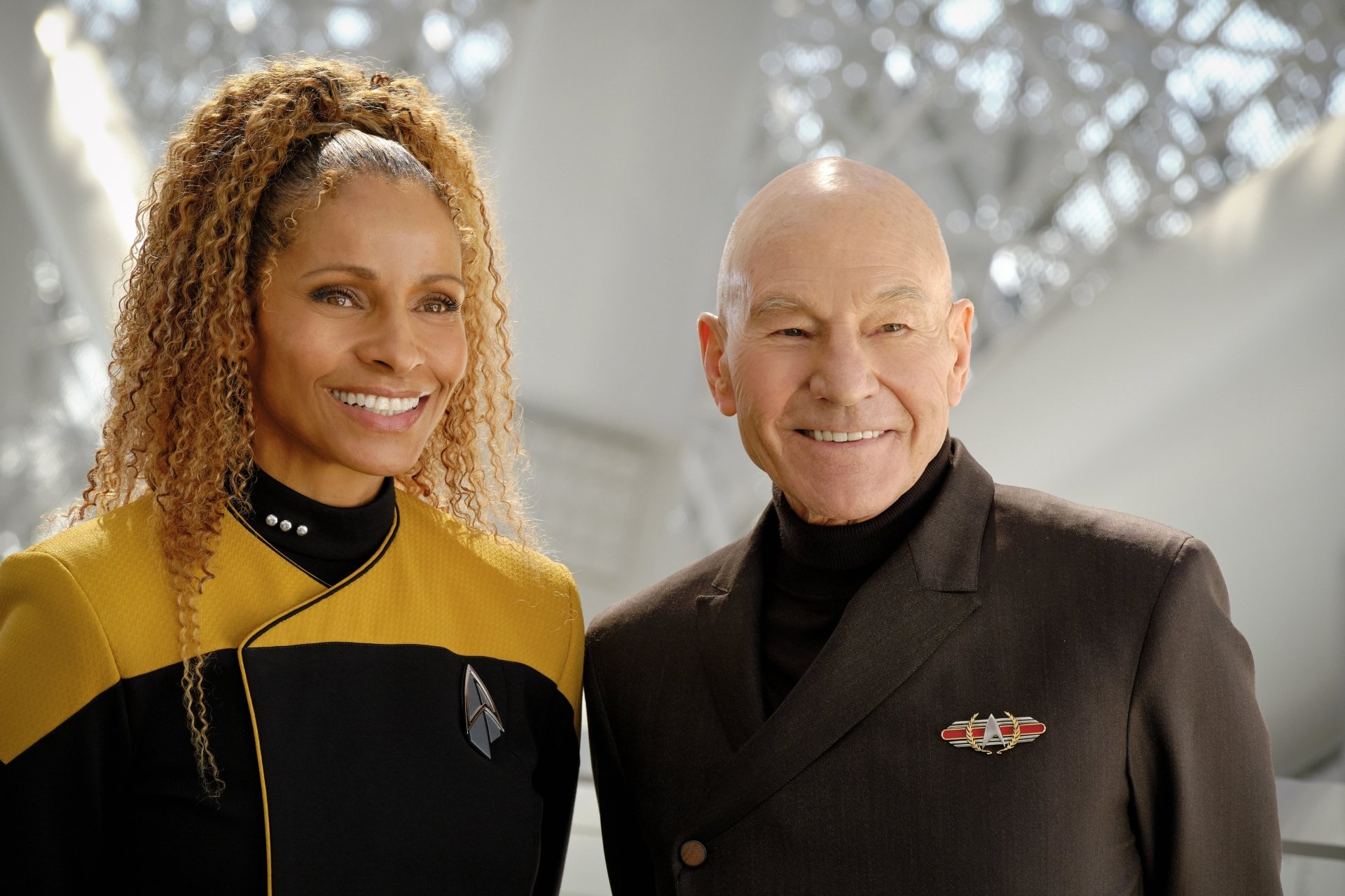 Download Rafaella (Star Trek) Michelle Hurd Jean-Luc Picard Patrick Stewart TV Show Star Trek: Picard 4k Ultra HD Wallpaper