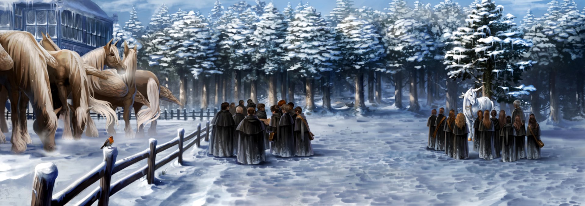 Download Pegasus Winter Unicorn Movie Harry Potter And The Goblet Of Fire HD Wallpaper by Atomhawk